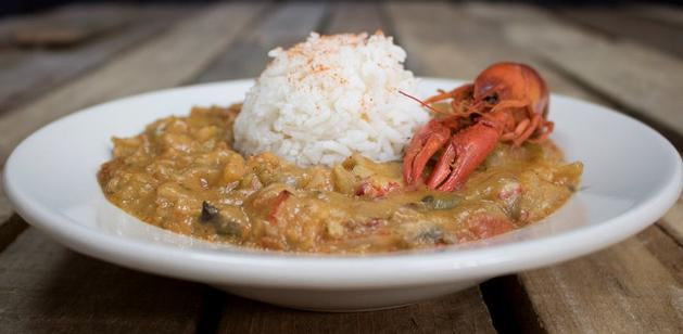 NolaCajun Crawfish Etouffee with Rice Louisiana authentic Cajun crawfish etouffee and rice meal