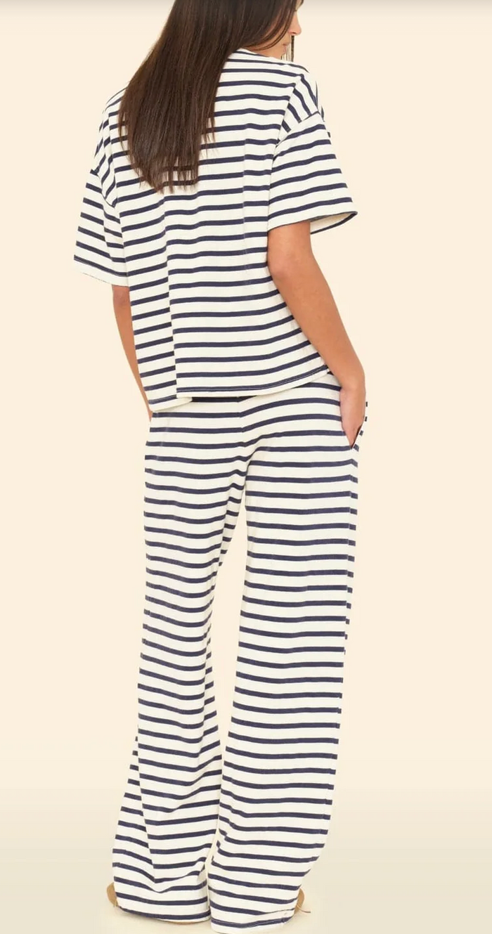EMMETTE SWEATPANT IN NATURAL STRIPE