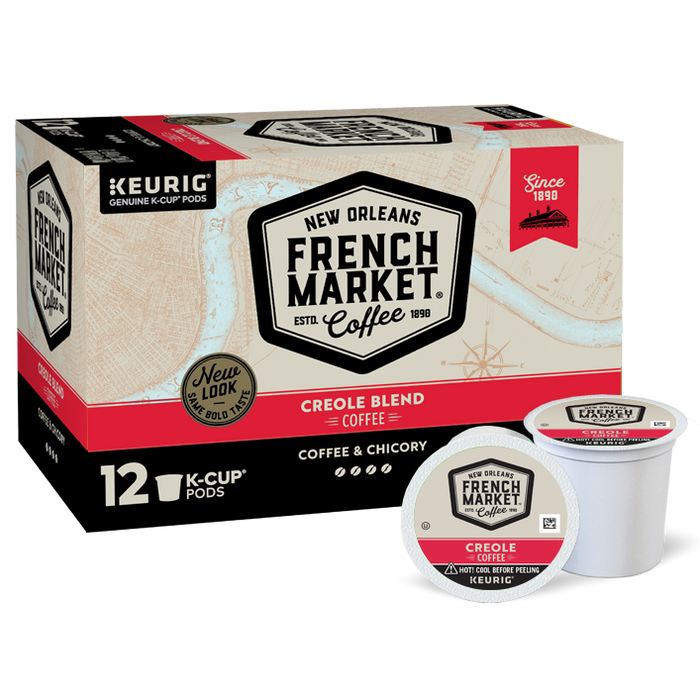 NolaCajun French Market Creole Blend Coffee Chicory Single Serve Cups Louisiana café style