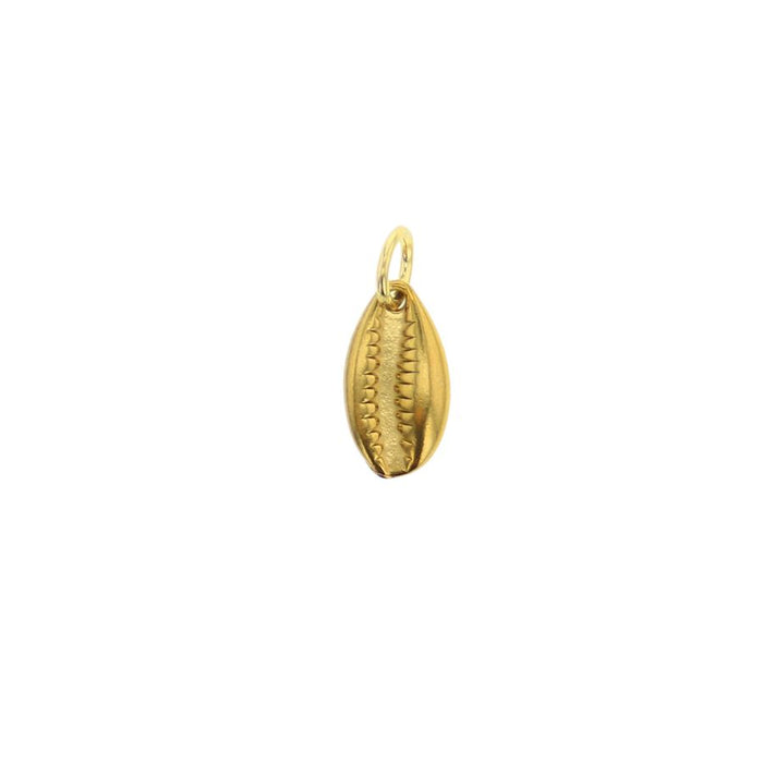 Gold cowry shell charm