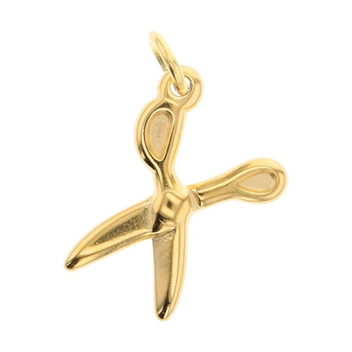 Gold scissors charm