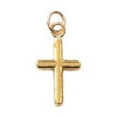Small gold cross charm