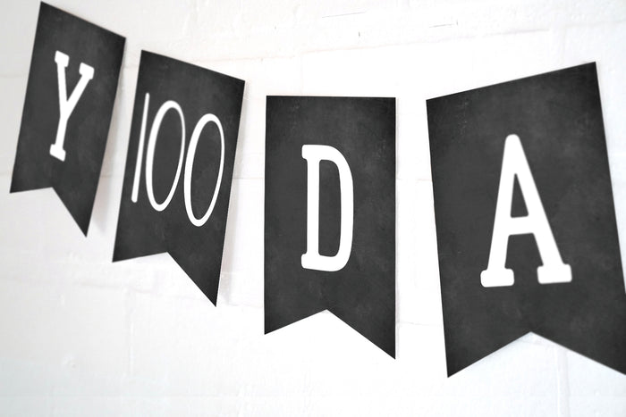Happy 100 Days Celebration Banner