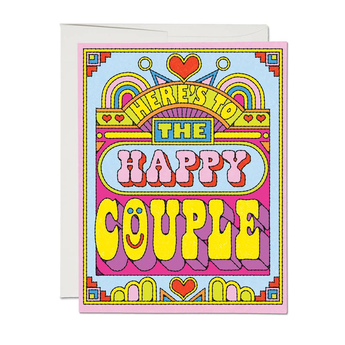 Here's To The Happy Couple wedding Card