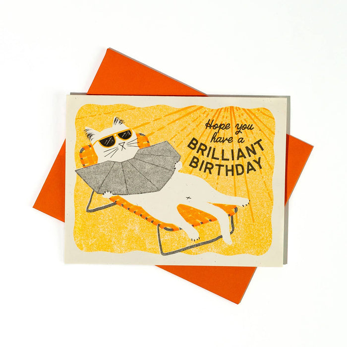 Hope You Have A Brilliant Birthday - Risograph Card