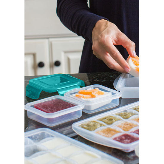 Innobaby Preppin' SMART EZ Lock Square Container 4 oz - 3 Pack-4