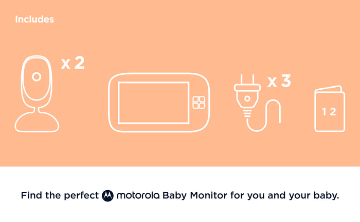 Motorola VM75 5" Video Non-WiFi Video Baby Monitor - 2 Cameras
