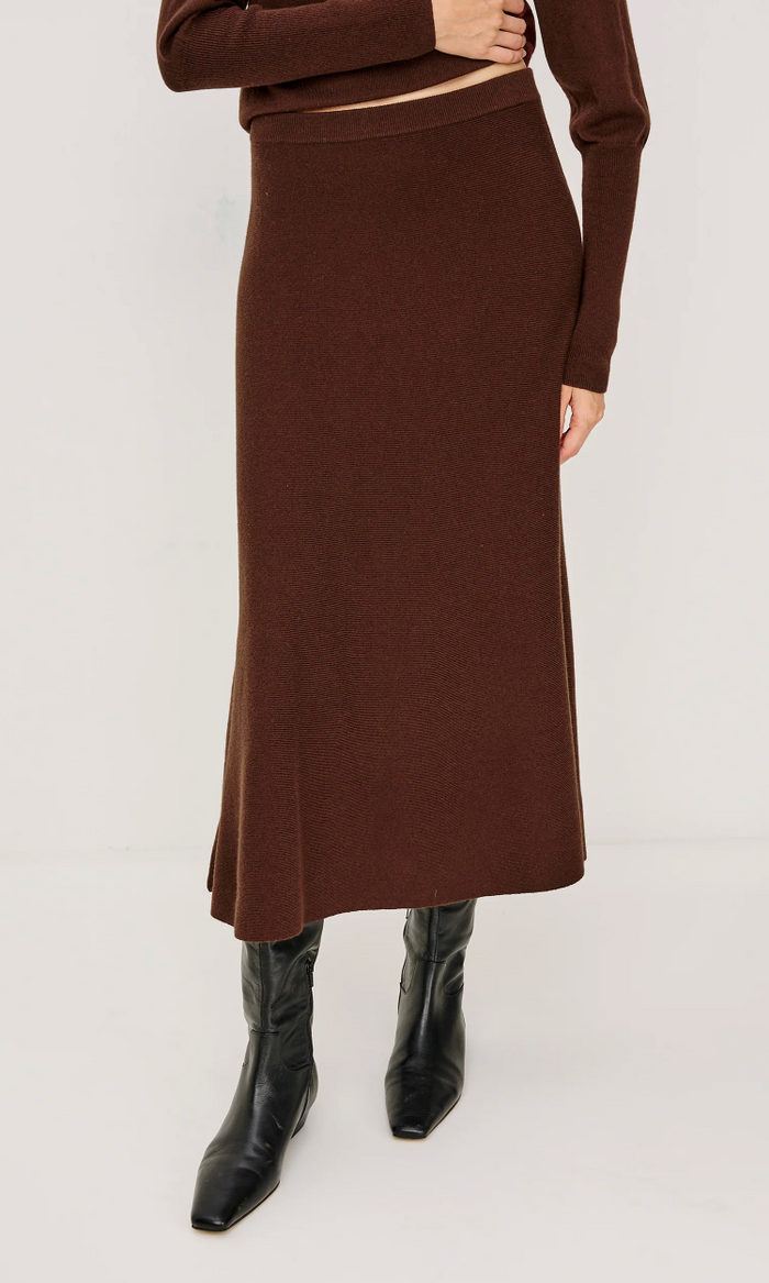 ODITA KNIT SKIRT IN BORDEAUX