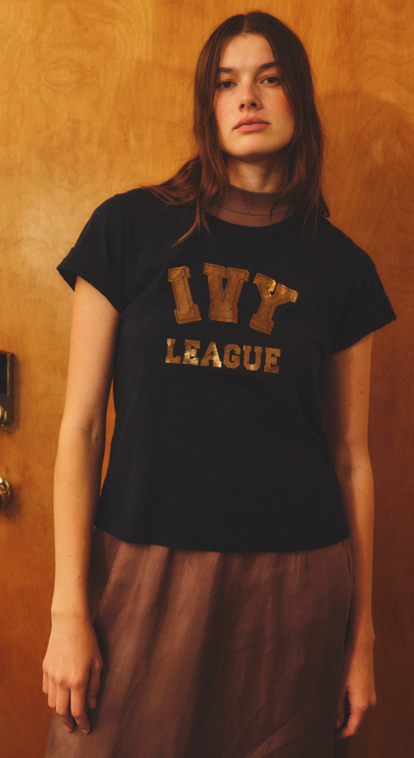ROLLED SLEEVE TEE - IVY LEAGUE IN DEEP NAVY