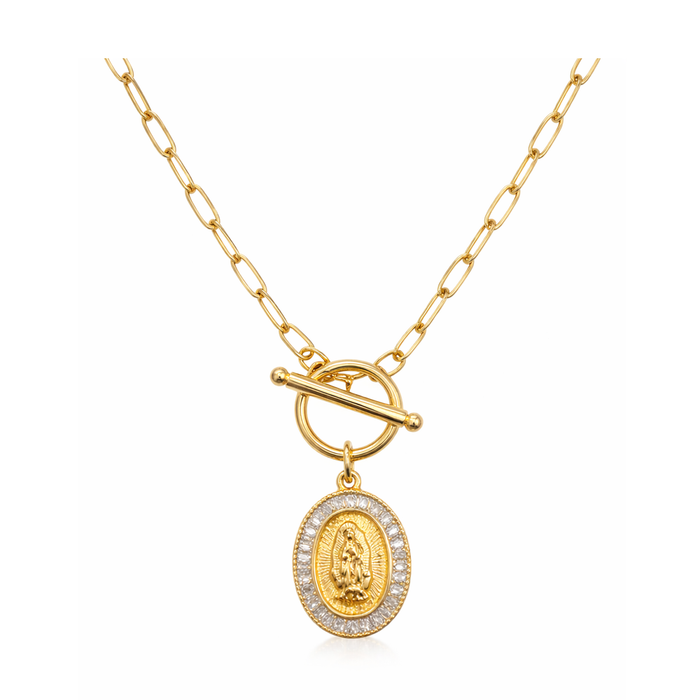 Sacred Paperclip Necklace - Mother Mary