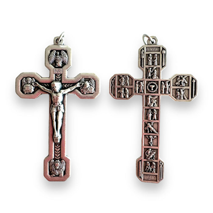 2" Cross -Crucifix -Parts -Pendant Blessed by Pope | Catholically