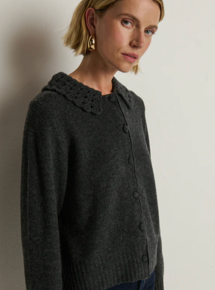 ADDIE CARDIGAN IN H. CHARCOAL
