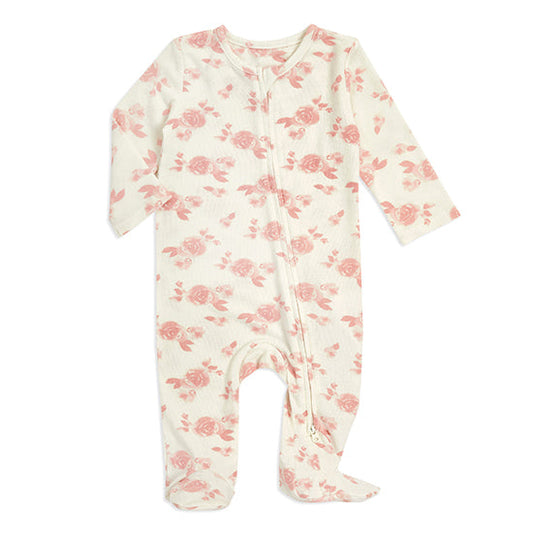 Aden + Anais Snuggle Knit Zip Footie - Rosettes