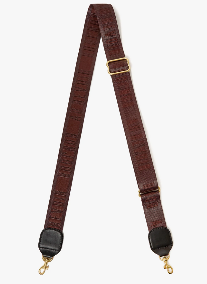 Adjustable Crossbody Strap - Bonjour Au Revoir in Chocolate