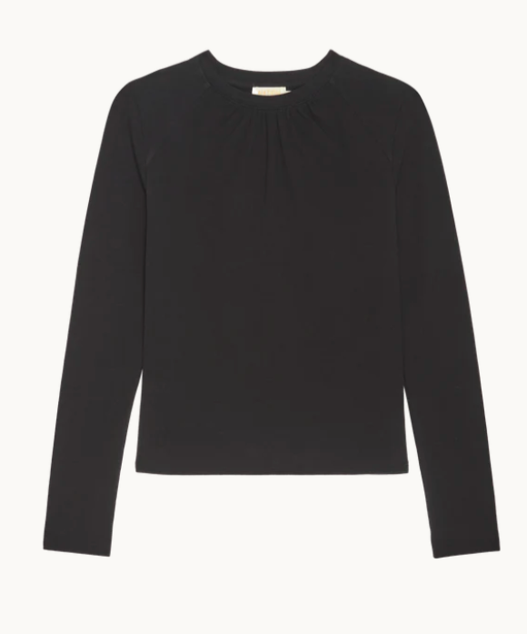 ALEJANDRA LONG SLEEVE TEE IN H. CHARCOAL