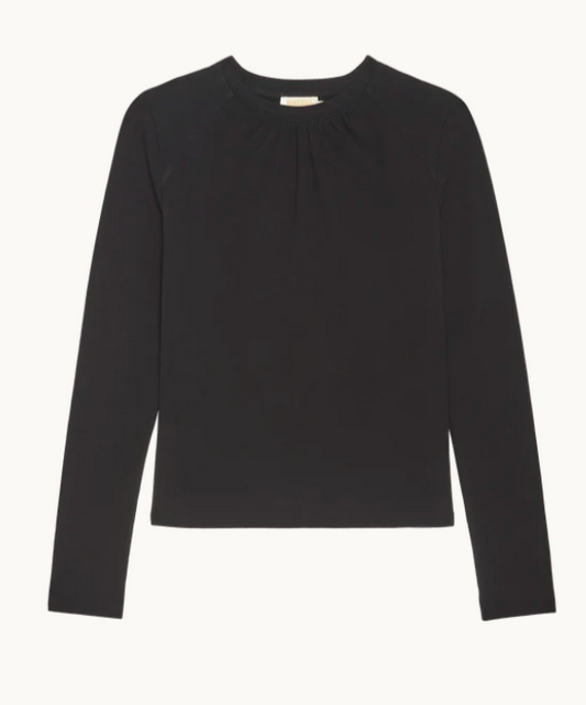 ALEJANDRA LONG SLEEVE TEE IN H. CHARCOAL