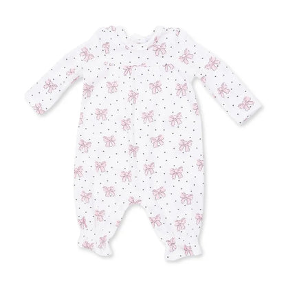 Angel Dear Bows and Hearts - Cuffed Sleeve Romper