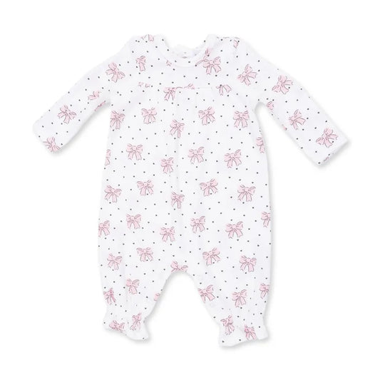 Angel Dear Bows and Hearts - Cuffed Sleeve Romper