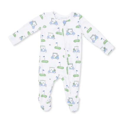 Angel Dear Golf Carts Blue - 2 Way Zipper Footie