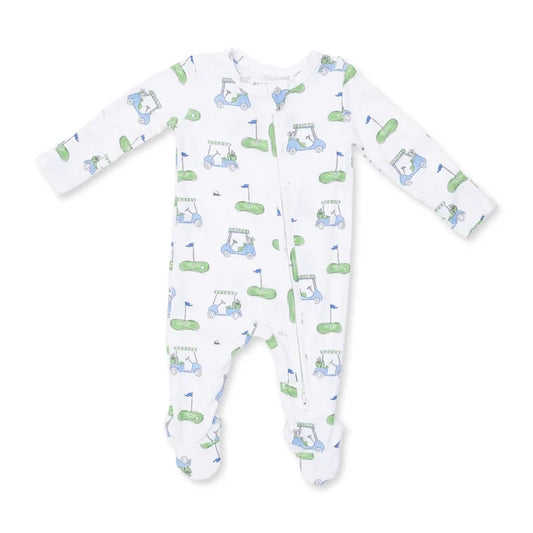 Angel Dear Golf Carts Blue - 2 Way Zipper Footie