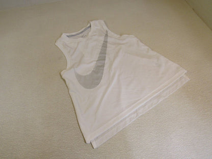 Nike-Athletic-Tops-White-Running-Racerback-Female-Adult-Size-S-Solid-312 2
