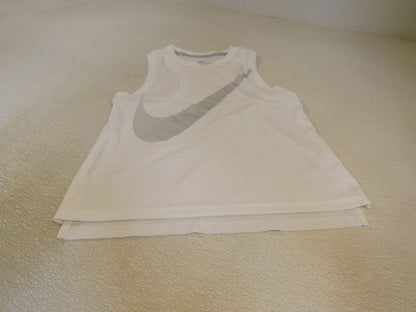 Nike-Athletic-Tops-White-Running-Racerback-Female-Adult-Size-S-Solid-312 3