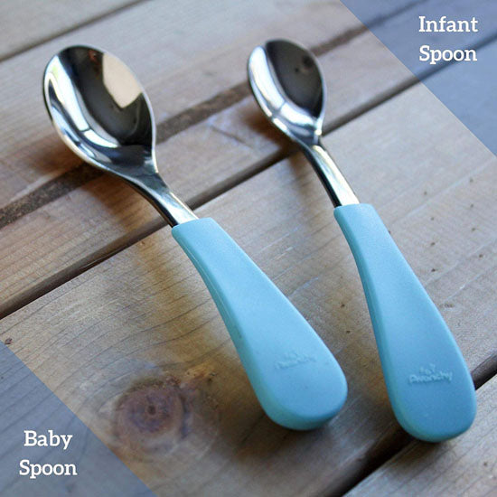 Avanchy Stainless Steel Infant Feeding Spoons (2 Pack) - Green_thumb4