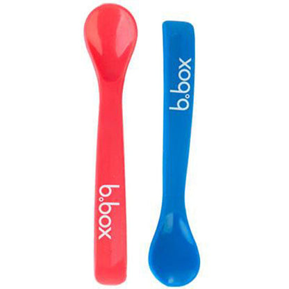 B. Box Baby Spoon (Twin Pack) - Blue/Red-2