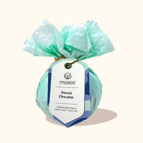 Musee Sweet Dreams bath balm wrapped in mint tissue