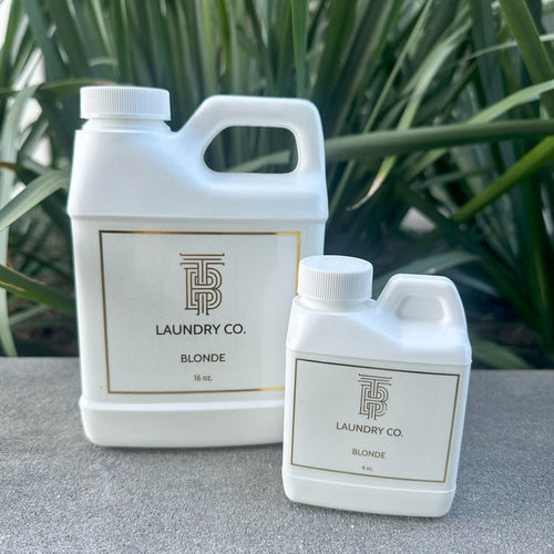 Thomas Blonde Laundry Co. Blonde laundry wash in large and 4 oz jugs