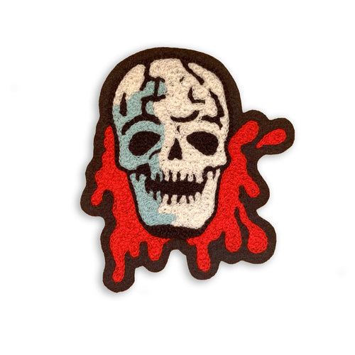 Bloody Skull Chainstitch Patch