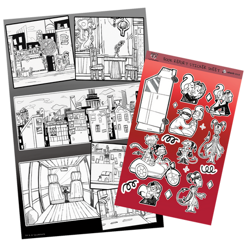 Book Report Drawings Poster Print W/Sticker Sheet *LIMITED STOCK*