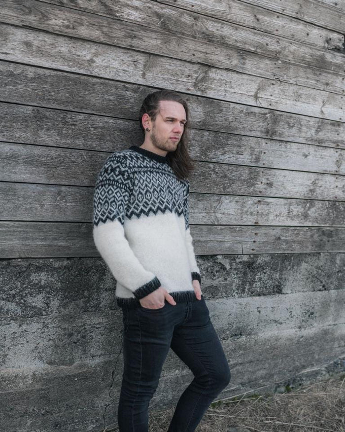 Borg - Icelandic sweater (White) - icelandicstore.is