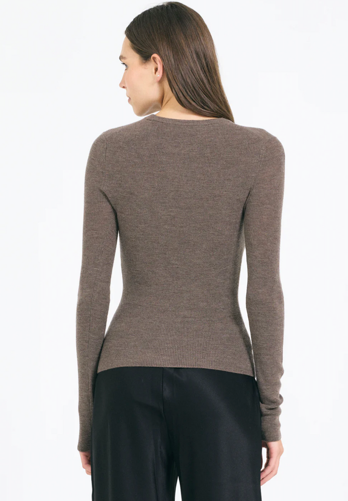 BRISTOL MERINO CREWNECK IN HUSK