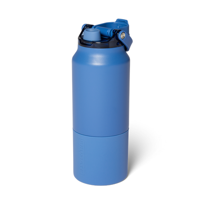 Large blue BrüMate insulated bottle with a carry handle