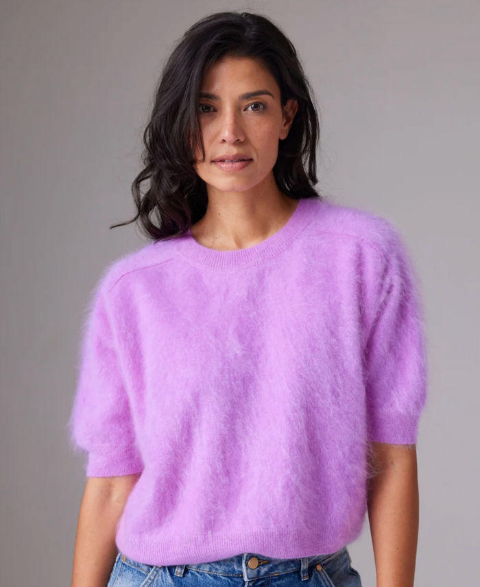 BRUSHED BELLI TEE IN MISTY PURPLE