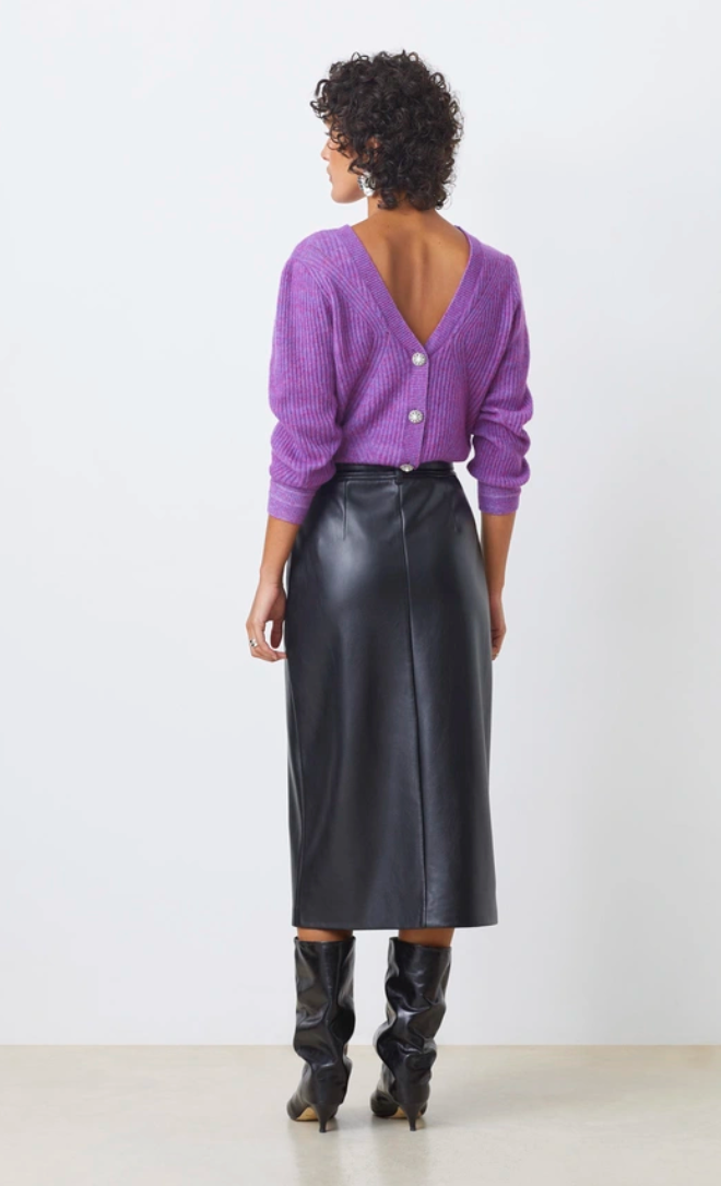 BRUSHED BELLI TEE IN MISTY PURPLE