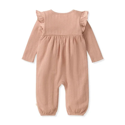 Burts Bees Ribbed Pointelle Jumpsuit