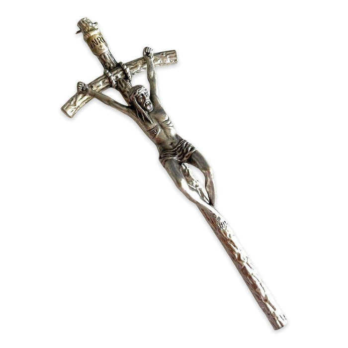 Catholic Wall Crucifix - Scorzelli 6" Cross- Blessed By Pope | Catholically