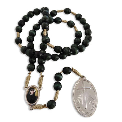 Chaplet with St. Faustina relic medal - Divine Mercy Rosary | Catholically