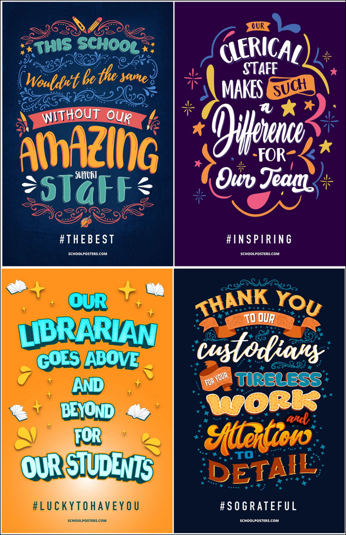 Classified Staff Appreciation Poster Package (Set Of 17)