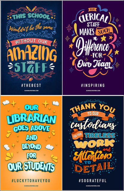 Classified Staff Appreciation Poster Package (Set Of 17)