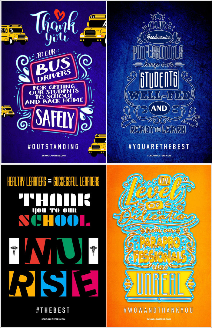 Classified Staff Appreciation Poster Package (Set Of 17)