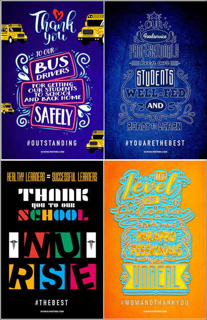 Classified Staff Appreciation Poster Package (Set Of 17)