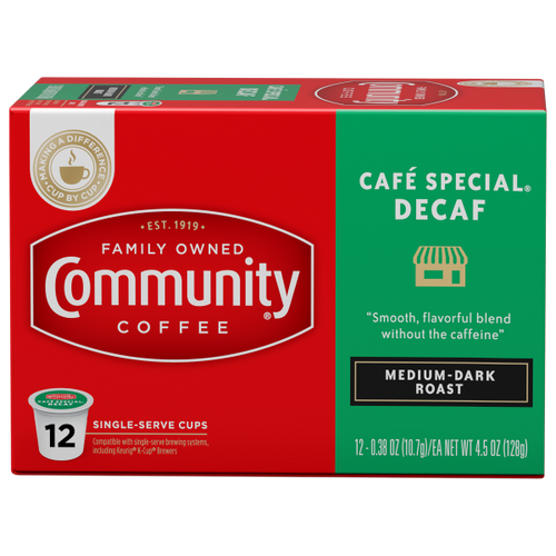 NolaCajun Community Coffee Cafe Special Decaf Single Serve Cups Louisiana Coffee New Orleans