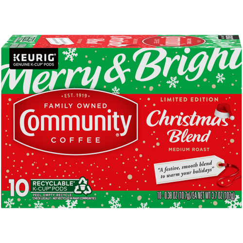 NolaCajun Community Coffee Christmas Blend Single Serve Cups Louisiana Coffee New Orleans