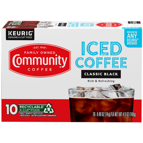 Community Coffee Iced Coffee Cups - Louisiana Cold Brew Iced Coffee Singles