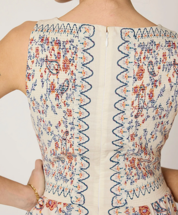 CONSTANCE ANKLE DRESS IN LA RAMOS PRINT