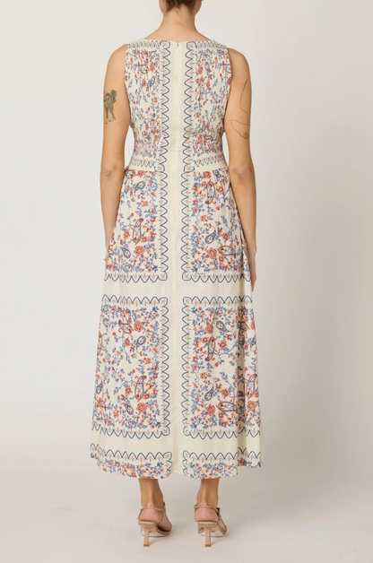 CONSTANCE ANKLE DRESS IN LA RAMOS PRINT