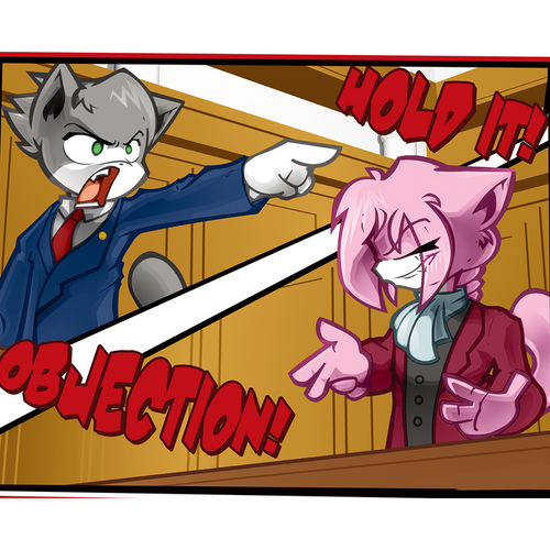 Courtroom Action - Poster Print